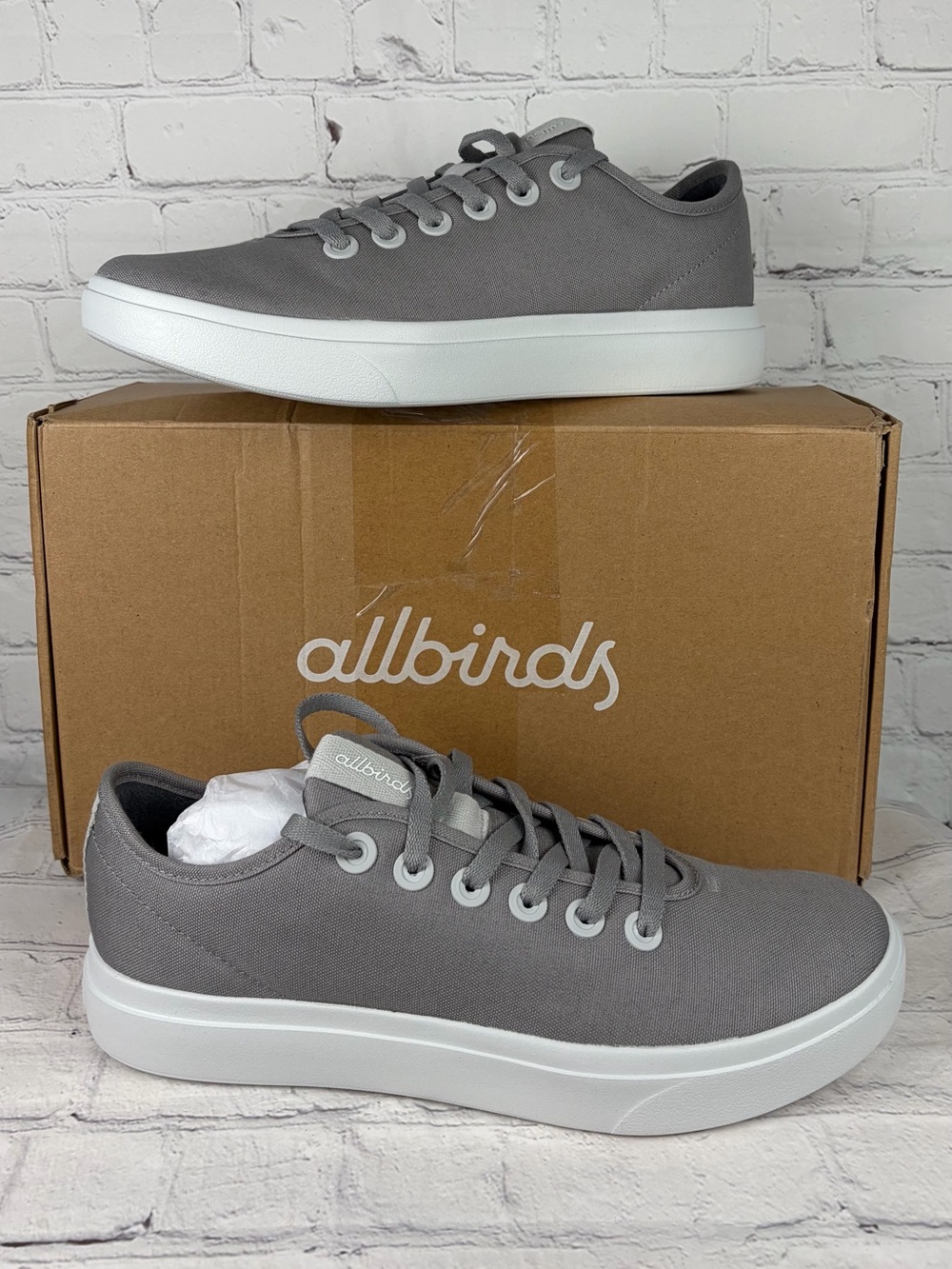 Allbirds Canvas Piper Medium Grey Light Grey Sneakers Shoes Size 11 New In Box